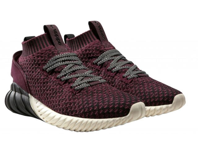 adidas Adidas Tubular Doom Sock Maroon - view 3