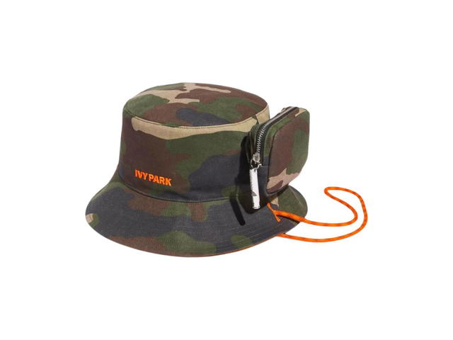 adidas adidas X IVY PARK Trail Reversible Bucket Hat Camo Green And Orange - view 1