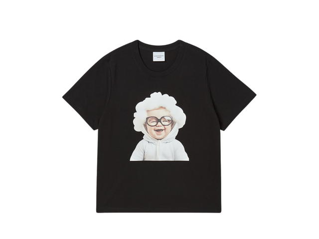 acmé de la vie acmé de la vie Baby Face Cloud Baby Short Sleeve T-shirt Black - view 1