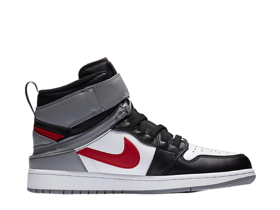 Jordan Jordan 1 Flyease Black Particle Grey Gym Red