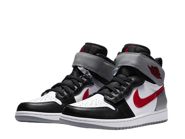 Jordan Jordan 1 Flyease Black Particle Grey Gym Red - view 3