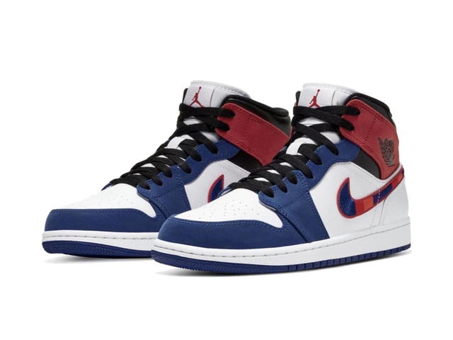 Jordan Jordan 1 Mid Multi-Color Swoosh - view 3
