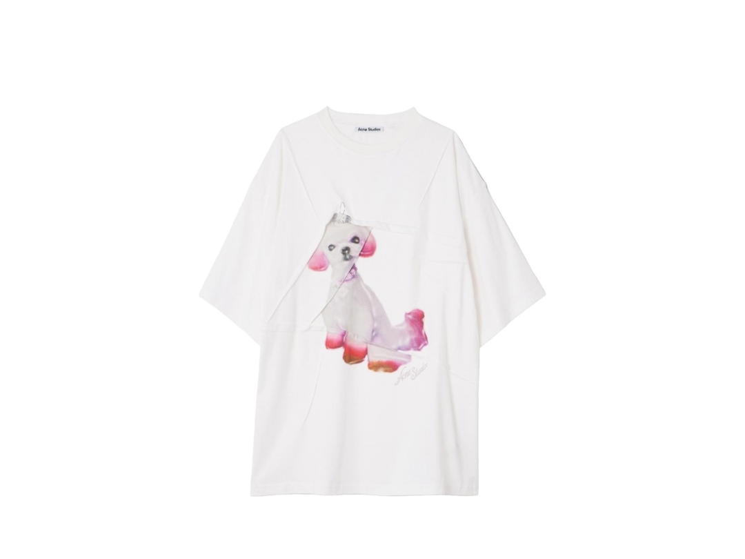 Acne Studios Acne Studios Logo Motif T-Shirt White