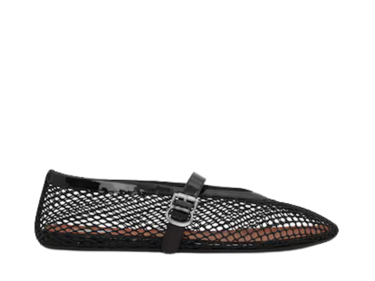 Alaia Alaia Ballet Flats In Fishnet Black (W)