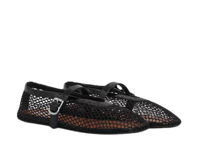 Alaia Alaia Ballet Flats In Fishnet Black (W) - view 2