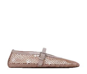 Buy Alaia Ballet Flats In Fishnet Nude (W) at Sasom – Authentic and Ready to Ship