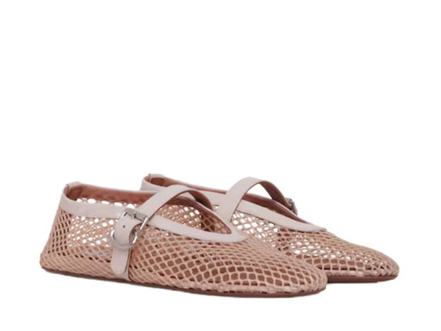 Alaia Alaia Ballet Flats In Fishnet Nude (W) - view 2