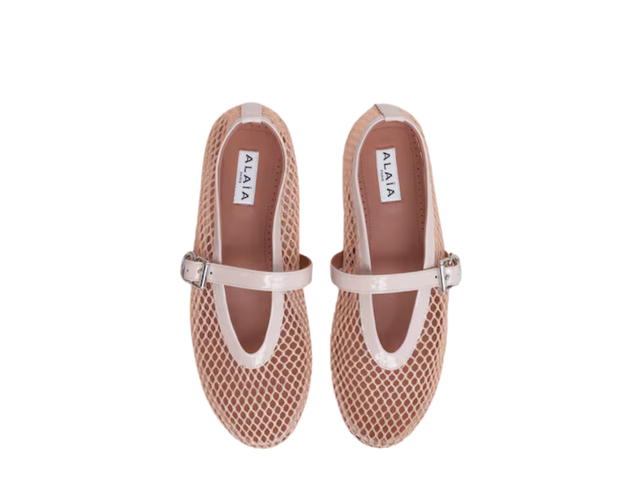 Alaia Alaia Ballet Flats In Fishnet Nude (W) - view 3