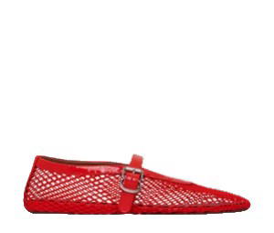 Buy Alaia Ballet Flats In Fishnet Orange (W) at Sasom – Authentic and Ready to Ship