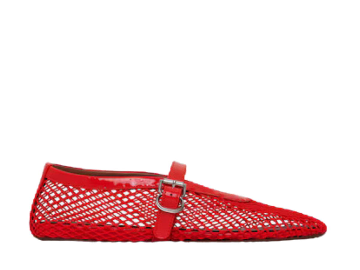 Alaia Alaia Ballet Flats In Fishnet Orange (W)