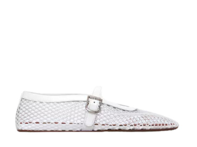 Alaia Alaia Ballet Flats In Fishnet White (W) - view 1
