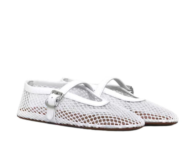 Alaia Alaia Ballet Flats In Fishnet White (W) - view 2