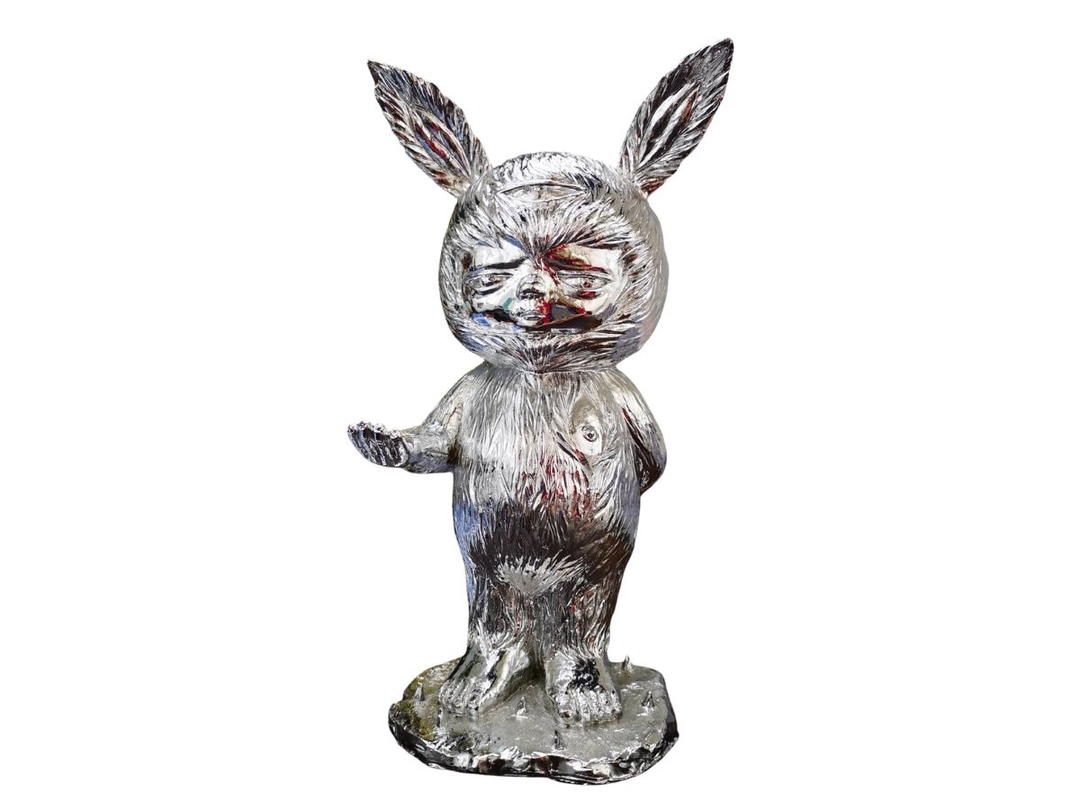 Alex Face Alex Face Rabbit Chrome Sculpture