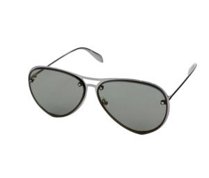 Buy Alexander McQueen AM0102S-003 Sunglasses In Ruthenium Metal Frame With Bronze Lenses at Sasom – Authentic and Ready to Ship