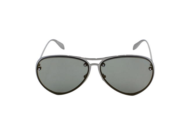 Alexander McQueen Alexander McQueen AM0102S-003 Sunglasses In Ruthenium Metal Frame With Bronze Lenses - view 2