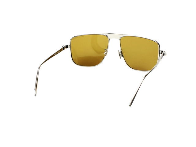 Alexander McQueen Alexander McQueen AM0200S-003-58 Sunglasses In Yellow Gold Metal Frame With Yellow Lenses - view 5