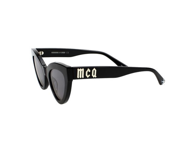 Alexander McQueen Alexander McQueen MQ0152S-001 Sunglasses In Black Acetate Frame With Grey Lenses - view 3
