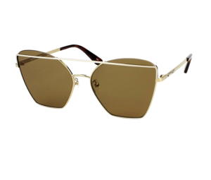 Buy Alexander McQueen MQ0163S-002 Sunglasses In Yellow Gold Metal Frame With Yellow Lenses at Sasom – Authentic and Ready to Ship