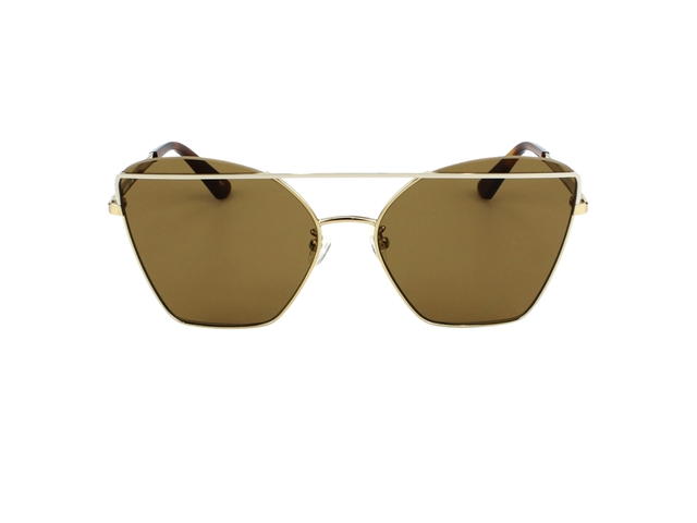 Alexander McQueen Alexander McQueen MQ0163S-002 Sunglasses In Yellow Gold Metal Frame With Yellow Lenses - view 2