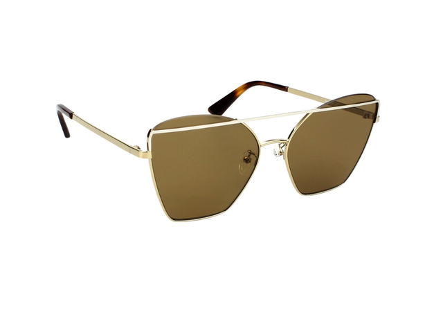 Alexander McQueen Alexander McQueen MQ0163S-002 Sunglasses In Yellow Gold Metal Frame With Yellow Lenses - view 3
