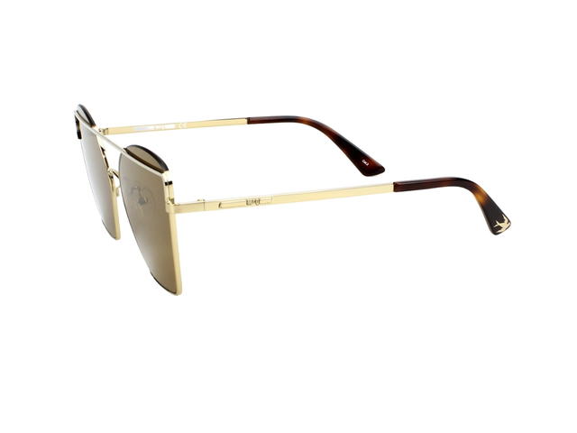 Alexander McQueen Alexander McQueen MQ0163S-002 Sunglasses In Yellow Gold Metal Frame With Yellow Lenses - view 4