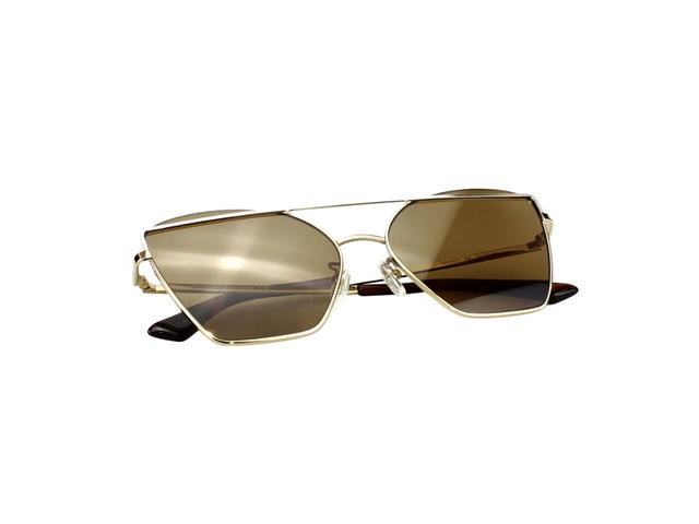 Alexander McQueen Alexander McQueen MQ0163S-002 Sunglasses In Yellow Gold Metal Frame With Yellow Lenses - view 6