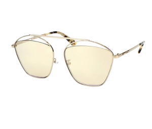Buy Alexander McQueen MQ0177SA-003 Sunglasses In Yellow Gold Metal Frame With Light Yellow Lenses at Sasom – Authentic and Ready to Ship
