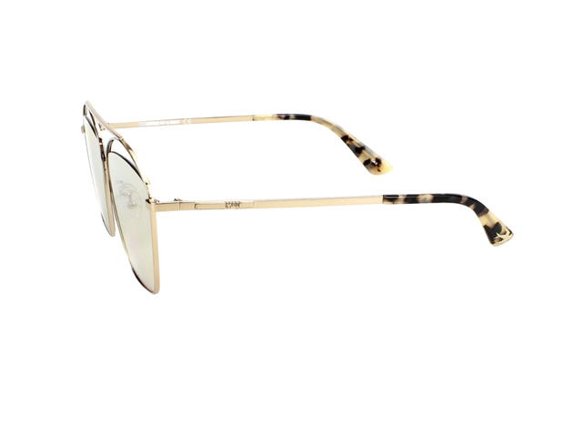 Alexander McQueen Alexander McQueen MQ0177SA-003 Sunglasses In Yellow Gold Metal Frame With Light Yellow Lenses - view 4
