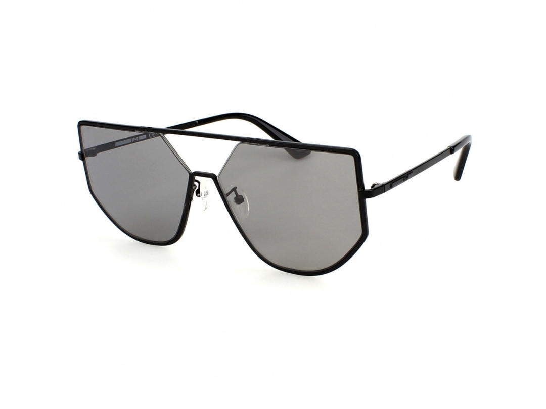 Alexander McQueen Alexander McQueen MQ0179SA-002 Sunglasses In Black Metal Frame With Grey Lenses