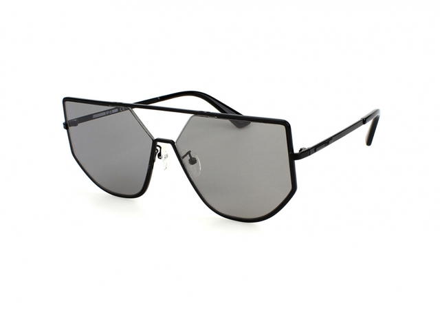 Alexander McQueen Alexander McQueen MQ0179SA-002 Sunglasses In Black Metal Frame With Grey Lenses - view 1