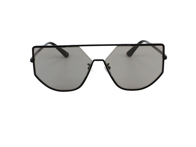Alexander McQueen Alexander McQueen MQ0179SA-002 Sunglasses In Black Metal Frame With Grey Lenses - view 2