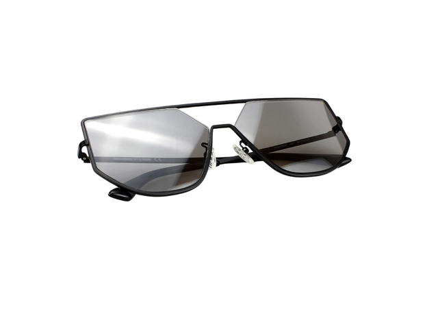 Alexander McQueen Alexander McQueen MQ0179SA-002 Sunglasses In Black Metal Frame With Grey Lenses - view 6