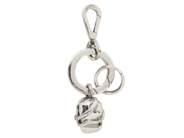 Alexander McQueen Alexander Mcqueen Silver Skull And Snake Keychain - view 2