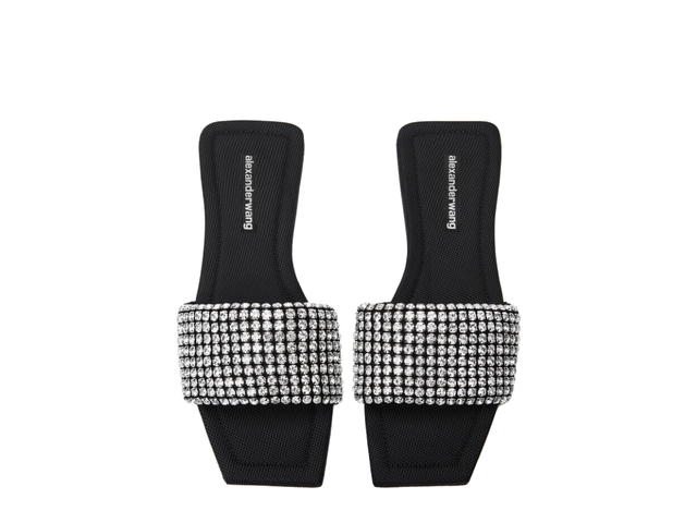 Alexander Wang Alexander Wang Anya Crystal Slide Sandal Black - view 2