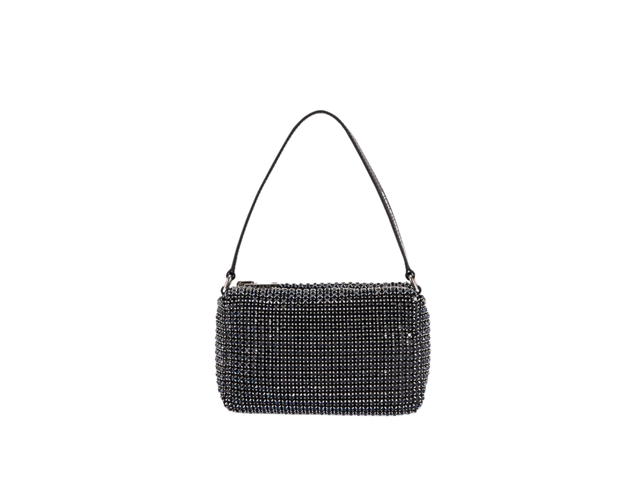 Alexander Wang Alexander Wang Heiress Medium Pouch In Metal Mesh Crystals With a Logo Embossed Night Sky - view 1