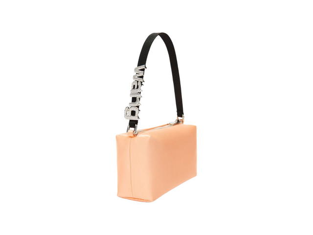 Alexander Wang Alexander Wang Heiress Medium Pouch In Satin Faded Neon Orange - view 2