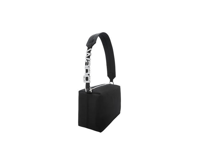 Alexander Wang Alexander Wang Heiress Sport Shoulder Bag In Nylon Canvas With Crystal Embellished Logo Letter Charms Black - view 2