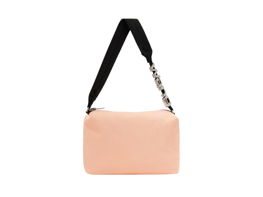 Alexander Wang Alexander Wang Heiress Sport Shoulder Bag In Nylon Canvas With Logo Silver Hardware Orange