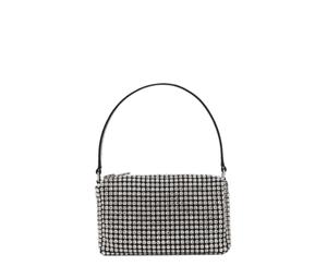 Buy Alexander Wang Medium-Sized Pouch Bag In Rhinestone Mesh White Crystal With a Logo Embossed Top Handle at Sasom – Authentic and Ready to Ship