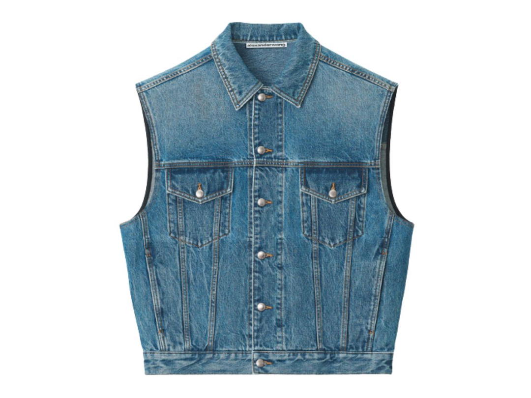Alexander Wang Alexander Wang Oversized Vest Medium Indigo Wash Denim