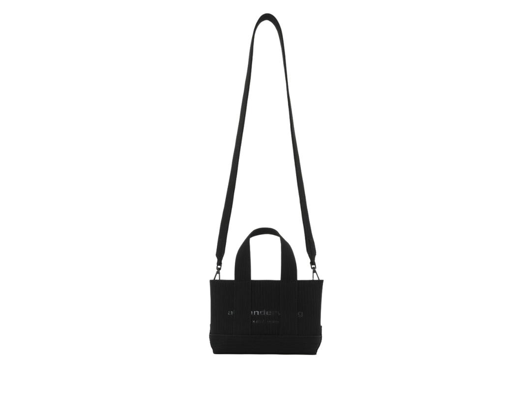 Alexander Wang Alexander Wang Ryan Mini Tote Bag In Rib Knit With With Removable Crossbody Black