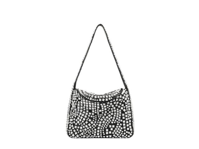 Alexander Wang Alexander Wang Spike Medium Hobo Bag In Studded Leather With All Over Stud Embellishments Black - view 1