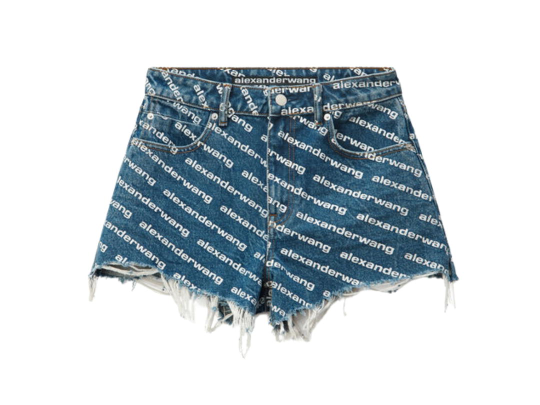 Alexander Wang alexanderwang bite logo short in deep blue denim