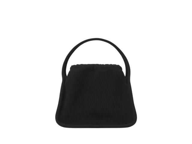 Alexander Wang Alexanderwang Ryan Small Bag In Rib Knit With Printed Logo Black - view 2