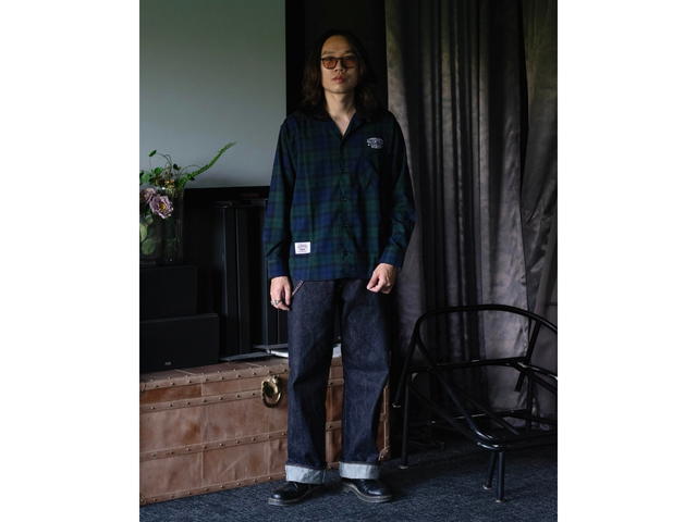 Alternates Alternates Check Open Shirt Green - view 3