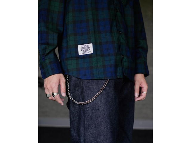 Alternates Alternates Check Open Shirt Green - view 4