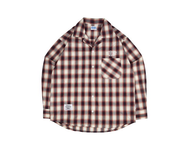 Alternates Alternates Check Open Shirt Red - view 1