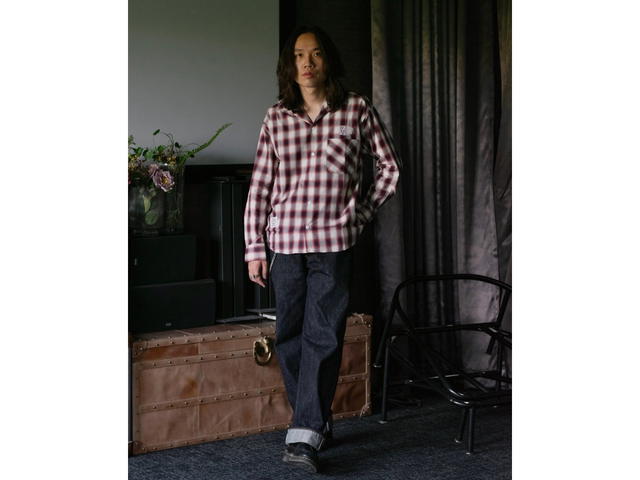 Alternates Alternates Check Open Shirt Red - view 3