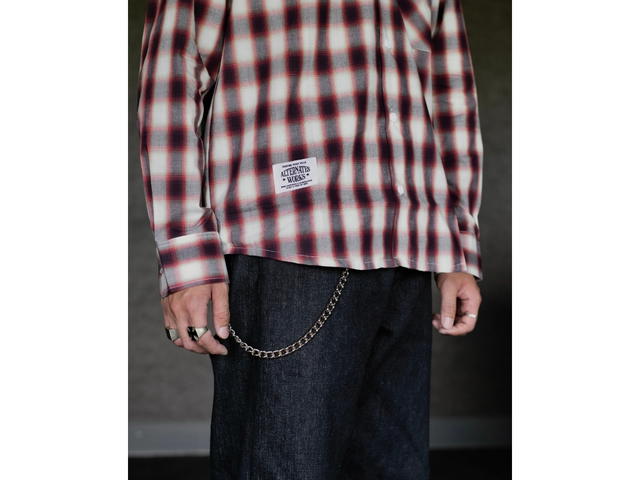 Alternates Alternates Check Open Shirt Red - view 4