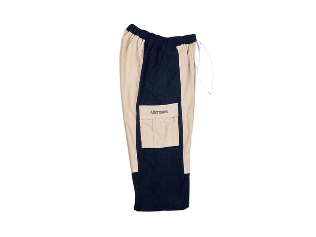 Alternates Alternates Corduroy Trouser Navy/Beige - view 2